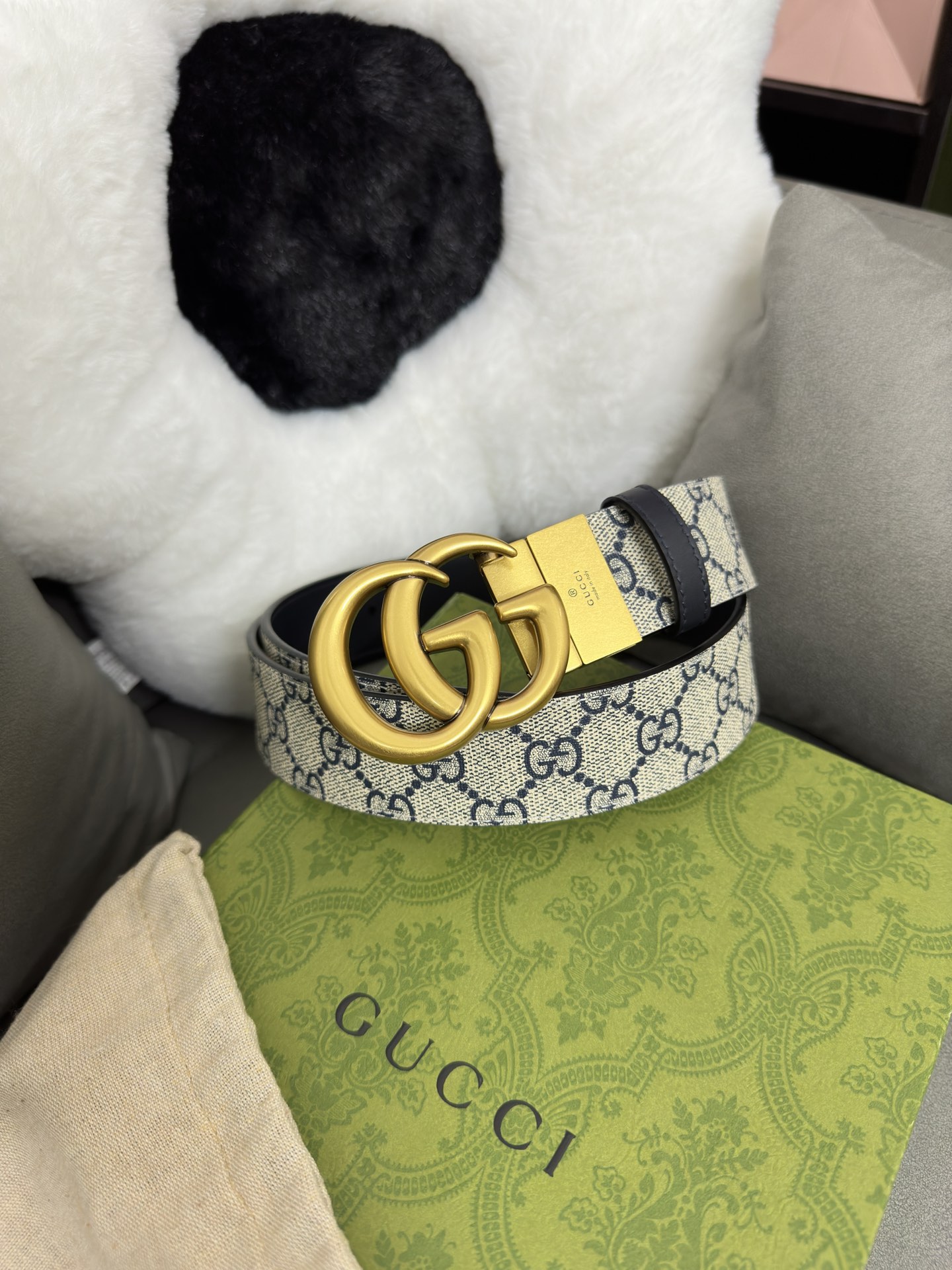 Gucci Basic Belt Canvas Black S-m