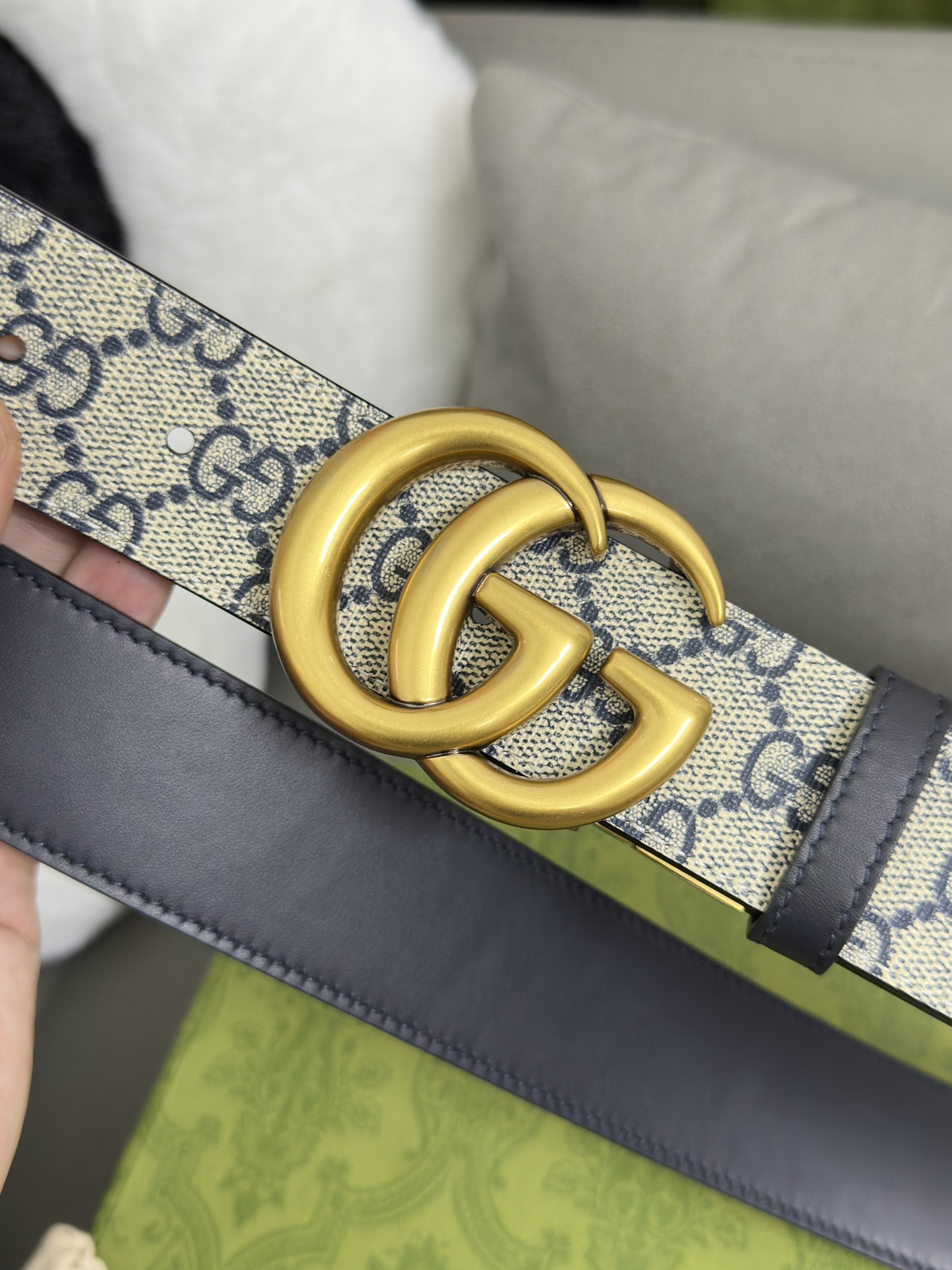 Gucci Basic Belt Canvas Black S-m