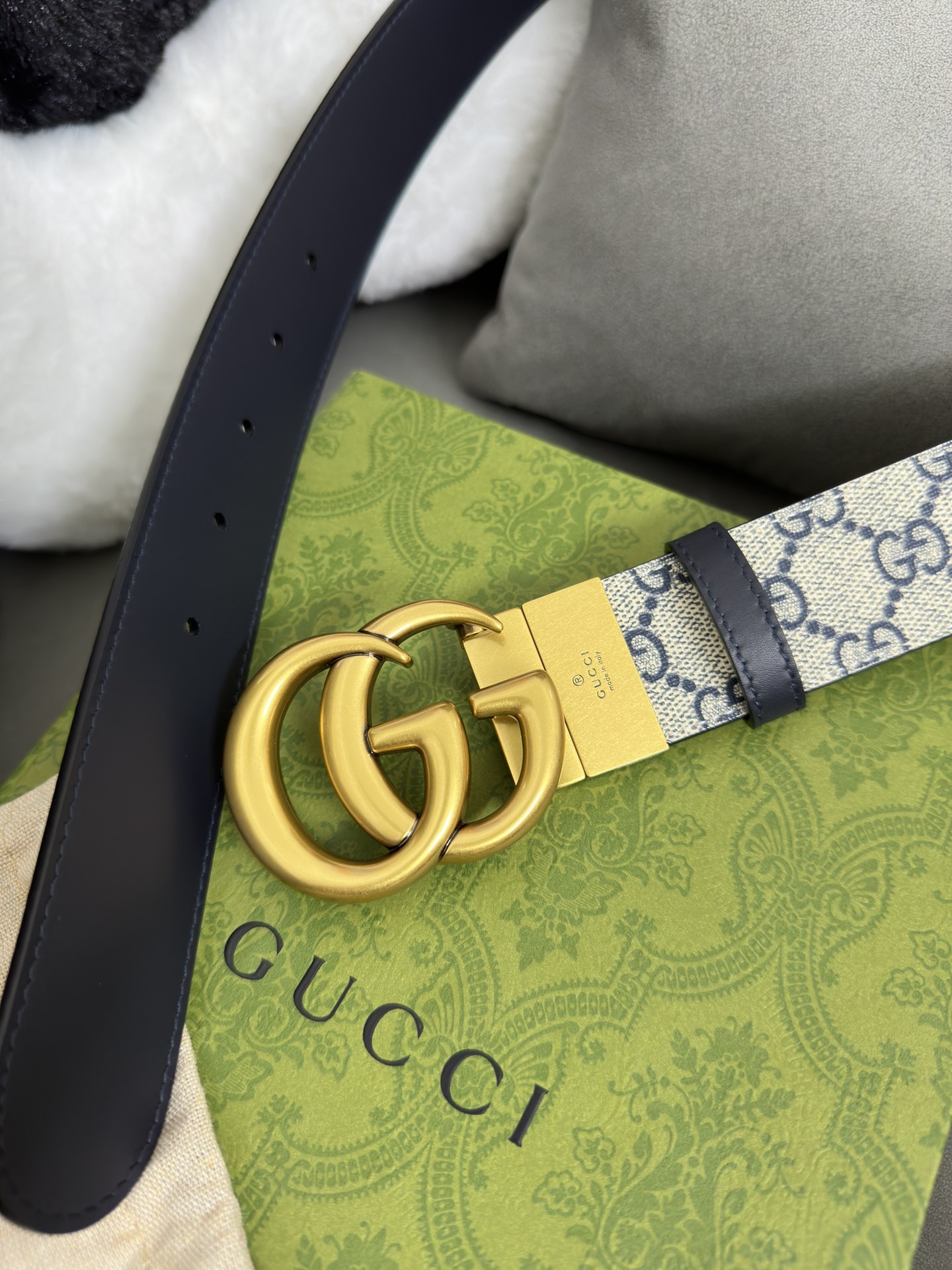 Gucci Basic Belt Canvas Black S-m