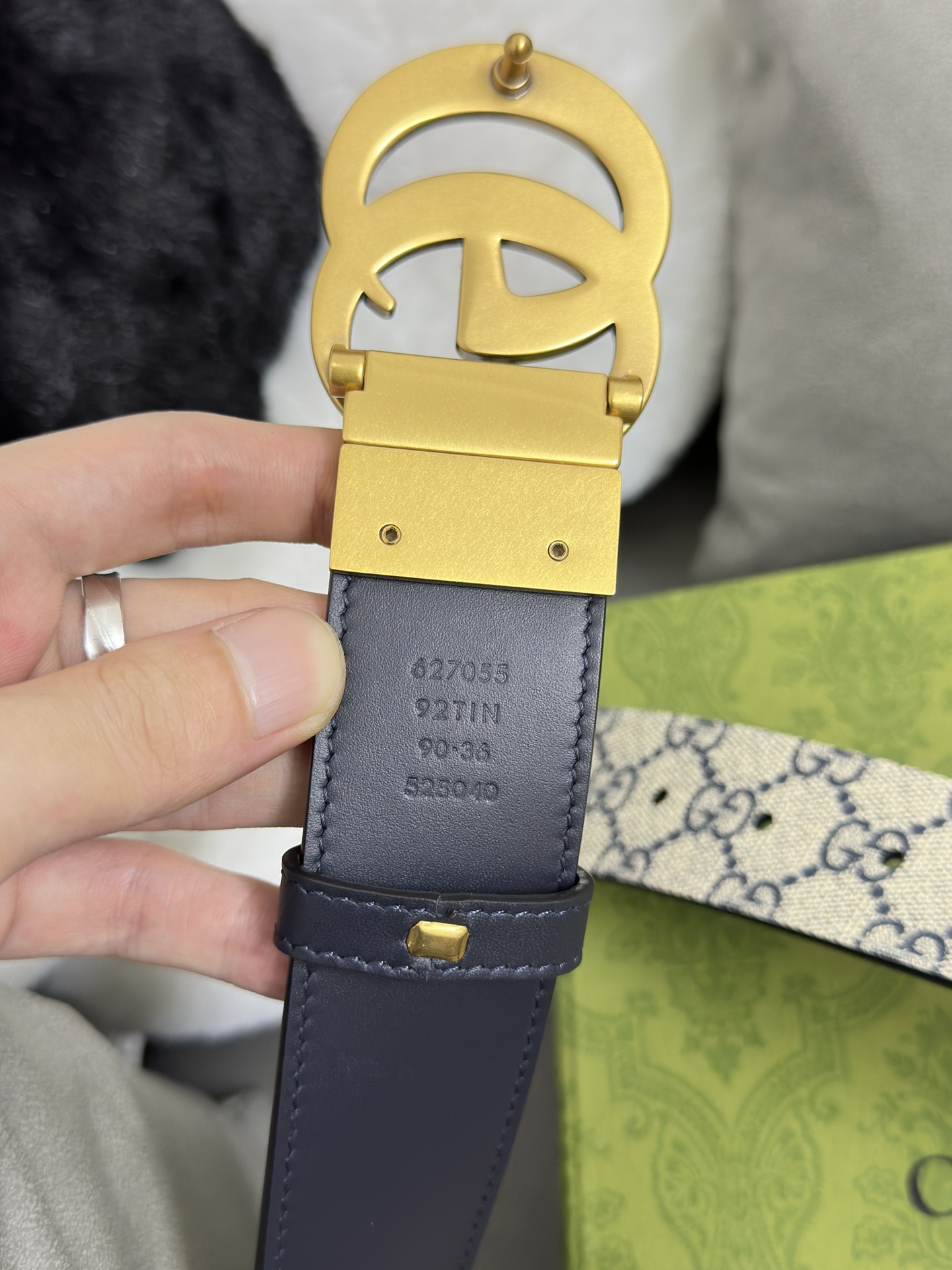 Gucci Basic Belt Canvas Black S-m