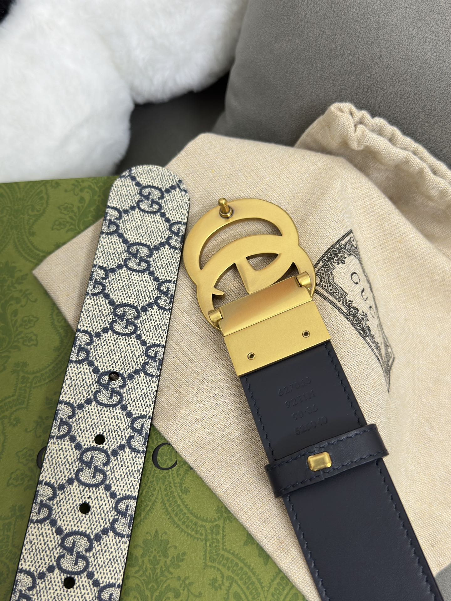 Gucci Basic Belt Canvas Black S-m