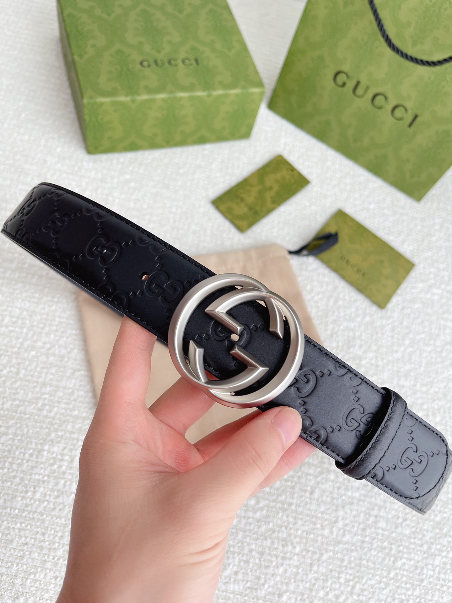 Gucci Male Leather Belt Cow Leather
