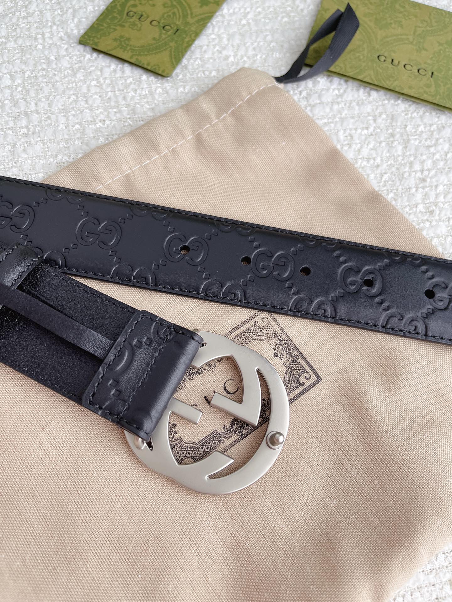 Gucci Male Leather Belt Cow Leather