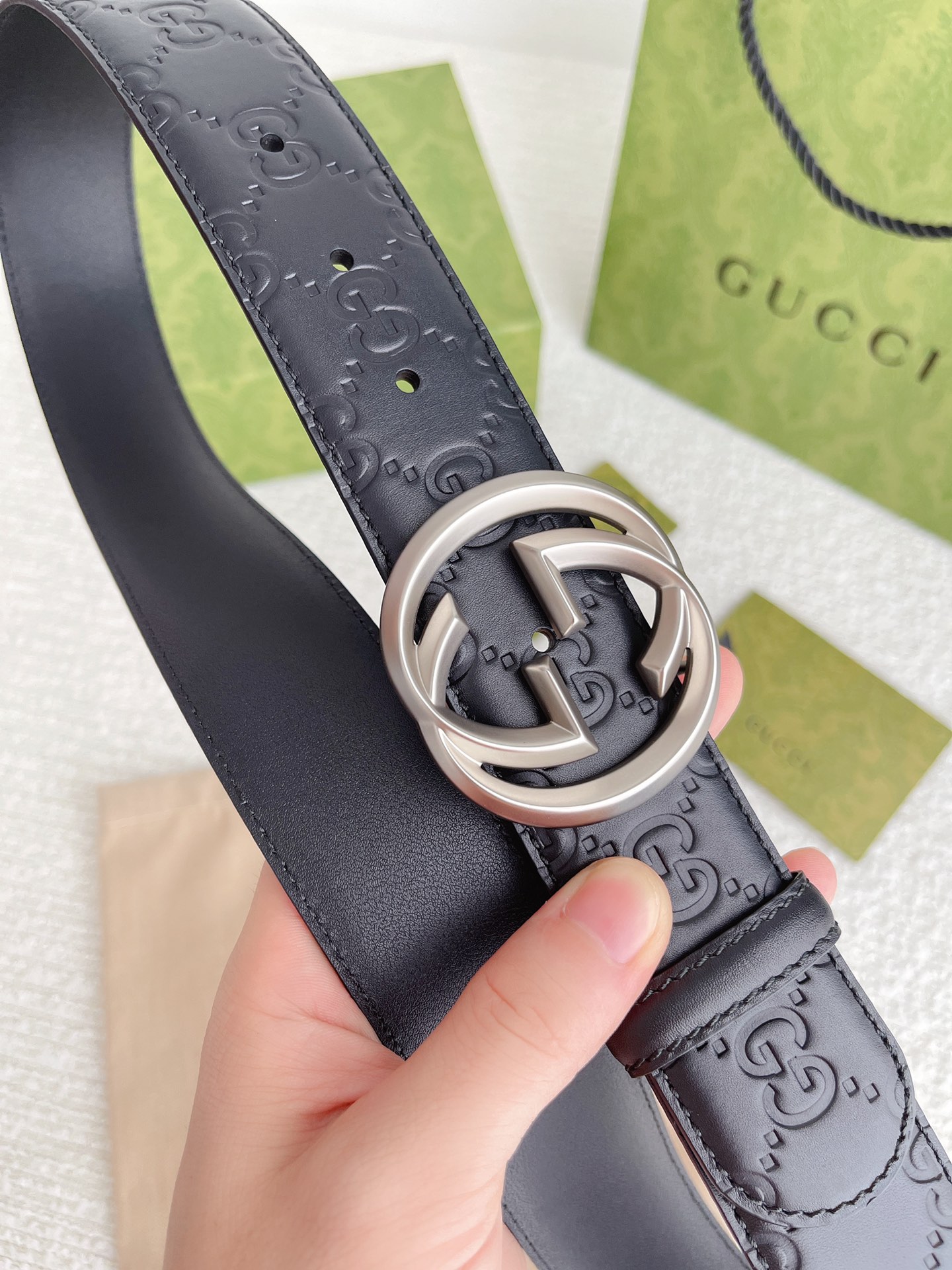Gucci Male Leather Belt Cow Leather