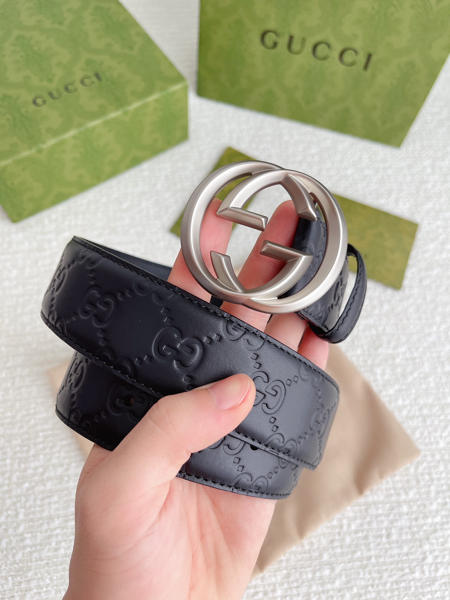 Gucci Male Leather Belt Cow Leather