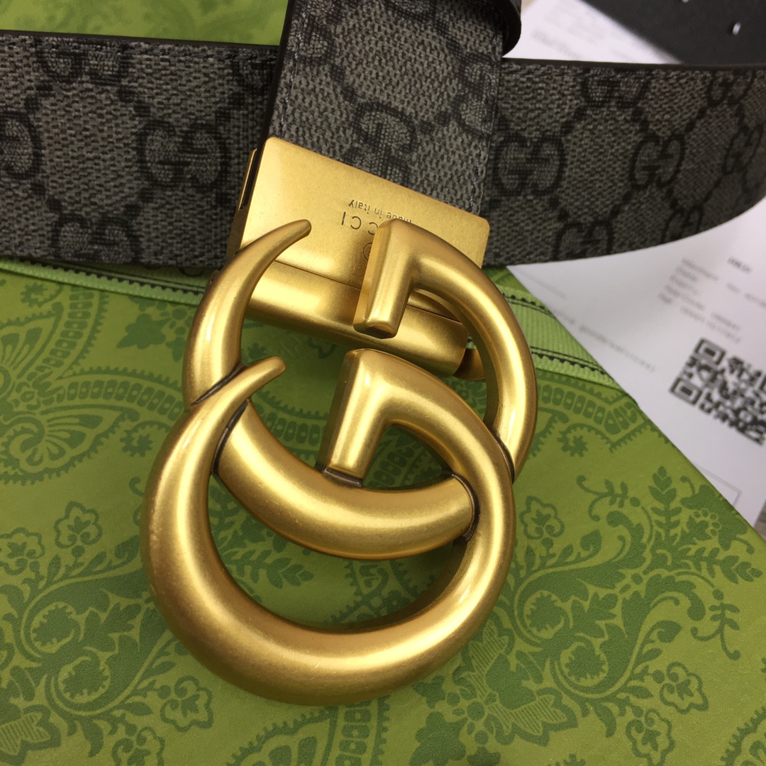 Gucci Male Basic Belt Canvas Gray M