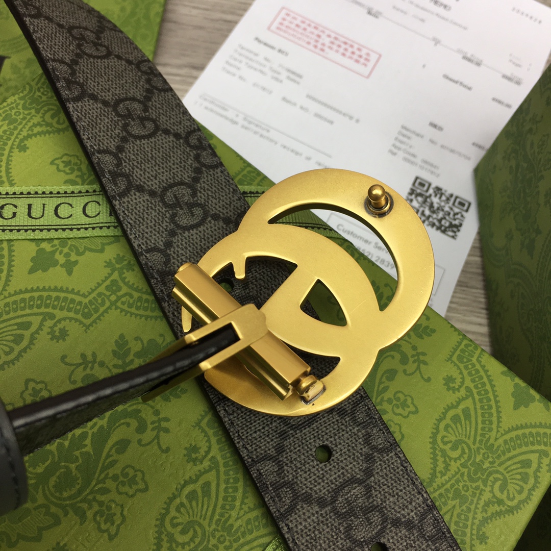 Gucci Male Basic Belt Canvas Gray M