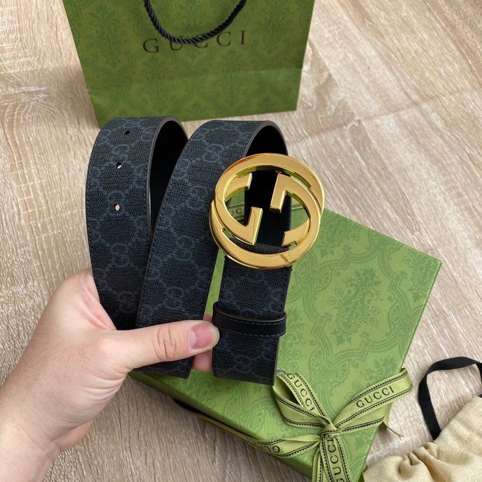 Gucci Male Basic Belt Canvas Black S-m