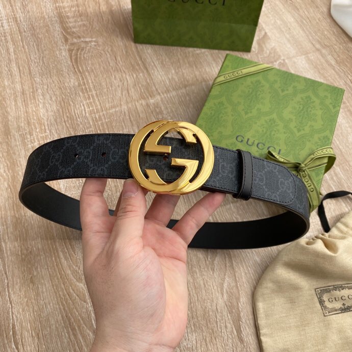 Gucci Male Basic Belt Canvas Black S-m
