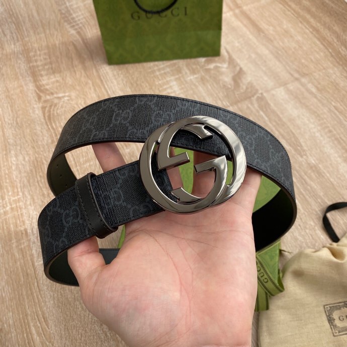 Gucci Male Basic Belt Canvas Black S-m