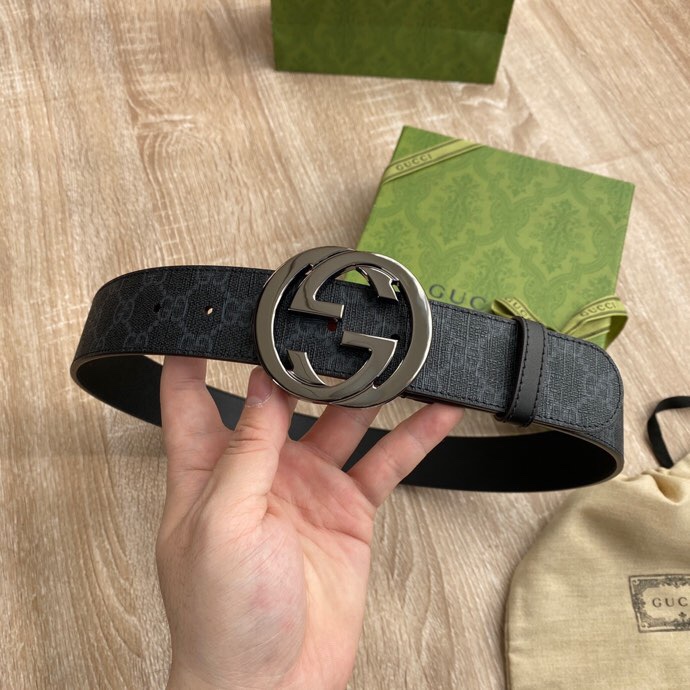 Gucci Male Basic Belt Canvas Black S-m