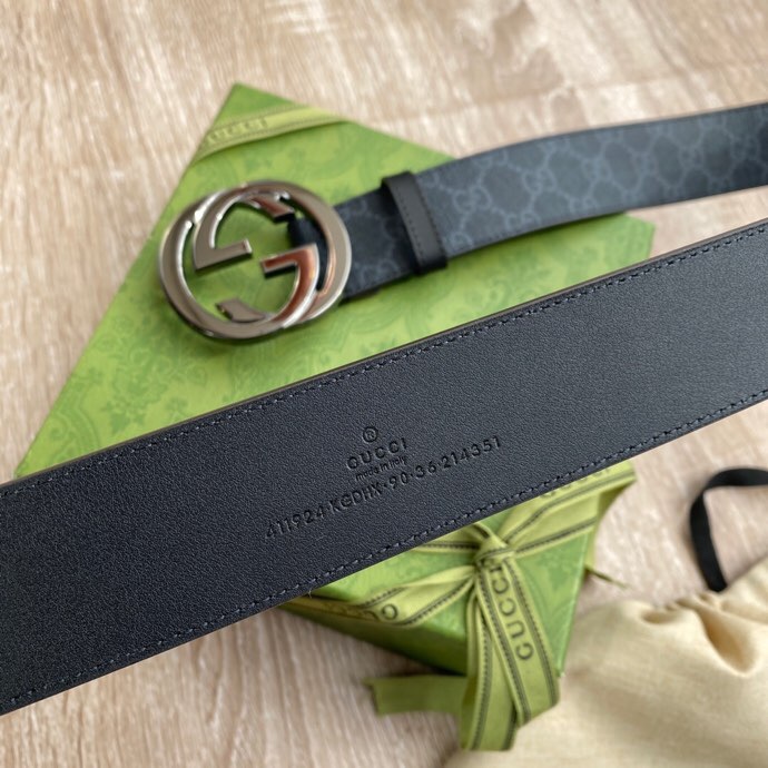 Gucci Male Basic Belt Canvas Black S-m