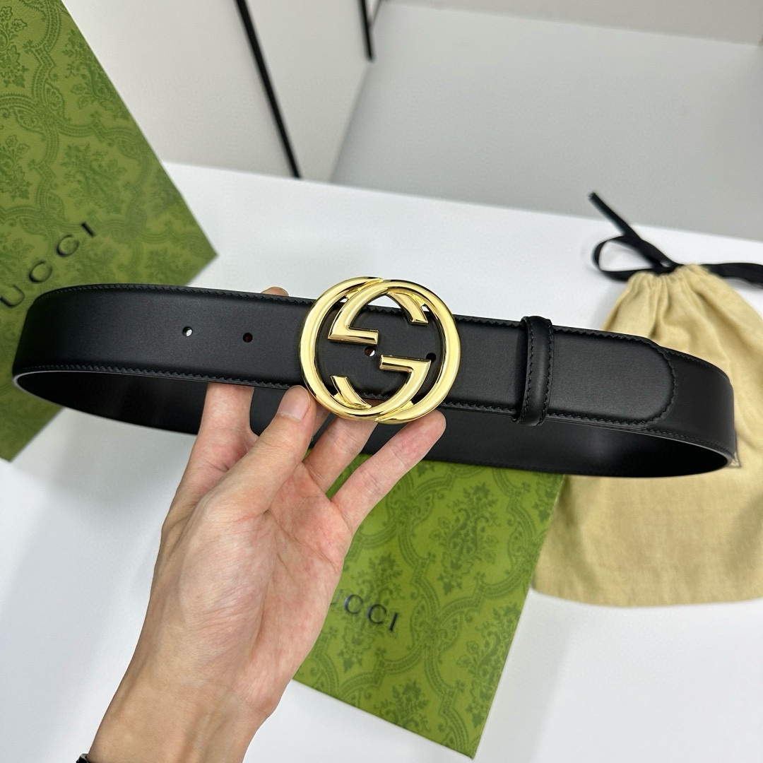 Gucci Male Leather Belt Top Grain Leather 38mm