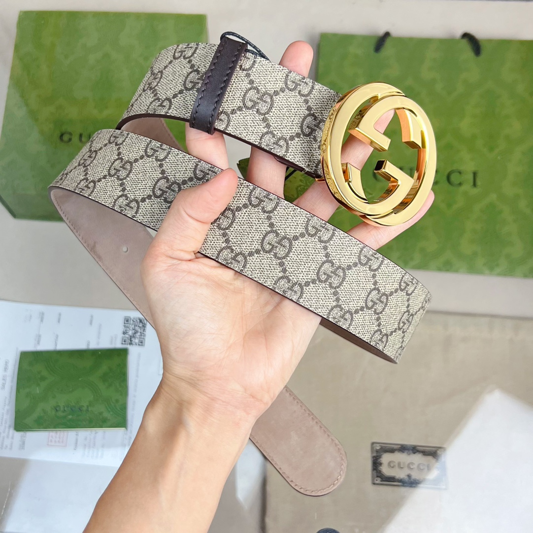 Gucci Male Basic Belt Cow Leather Waterproof M