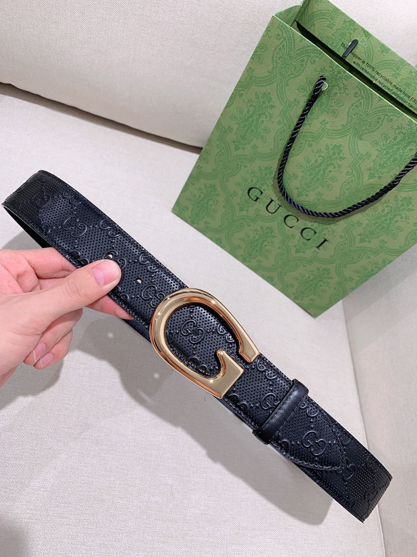 Gucci Male Basic Belt Cow Leather