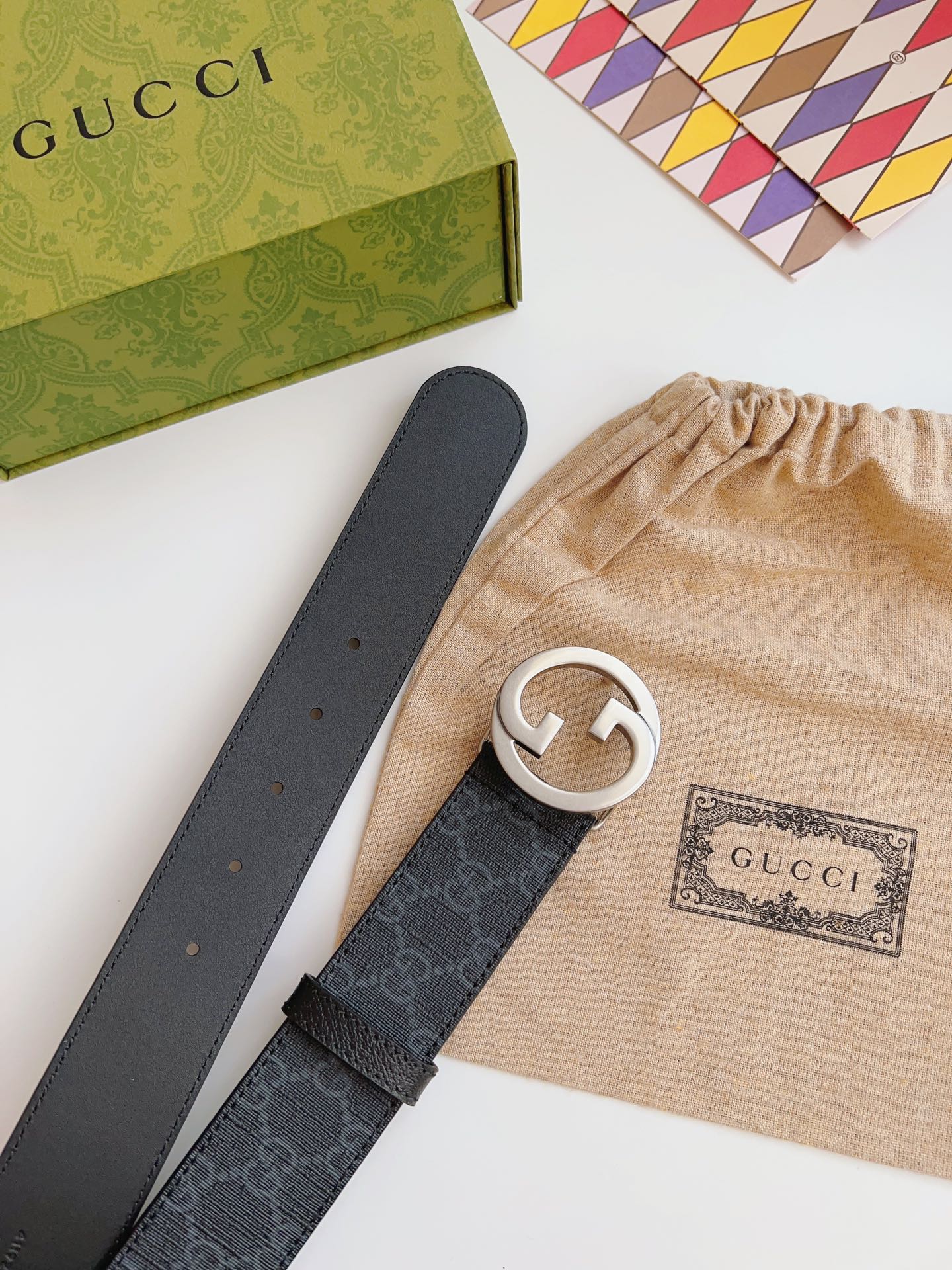 Gucci Male Basic Belt Canvas Brown S-m