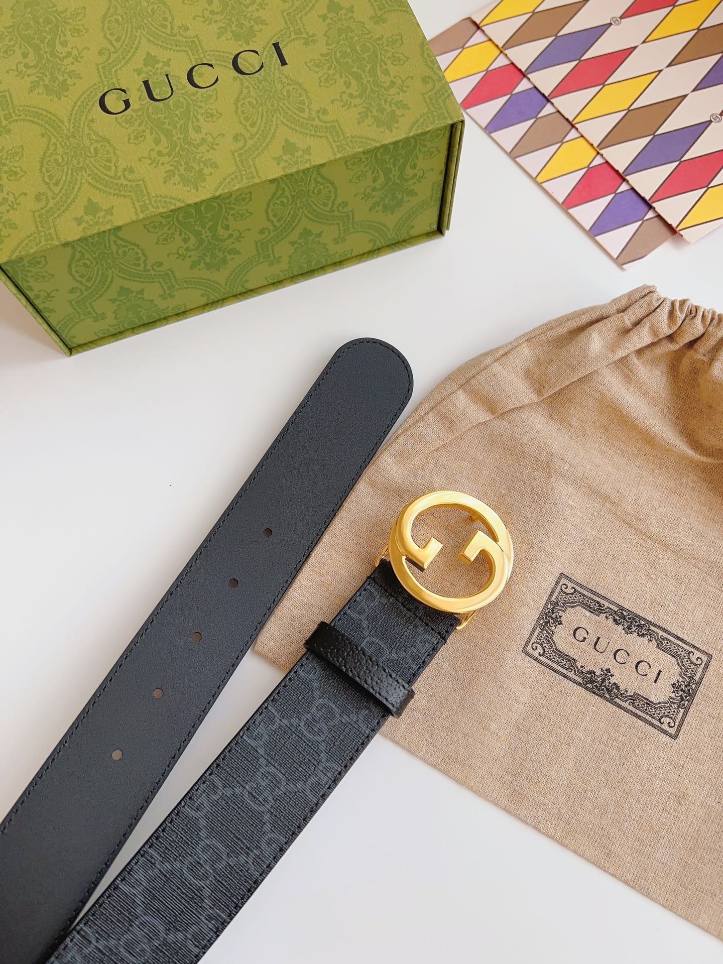 Gucci Male Basic Belt Canvas Brown S-m