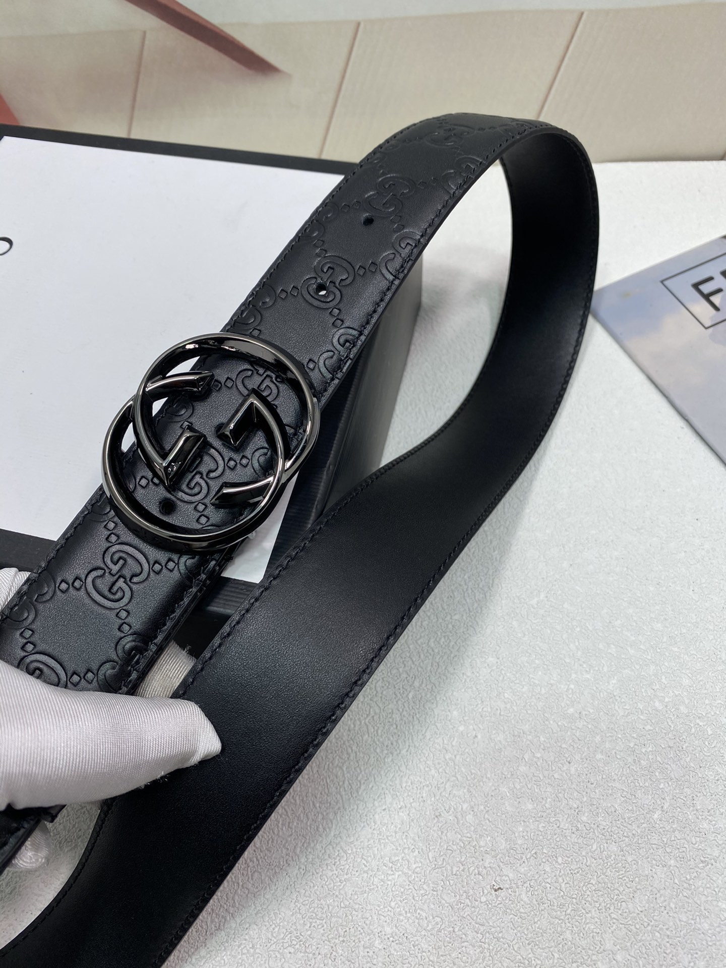 Gucci Leather Belt Top Grain Leather L