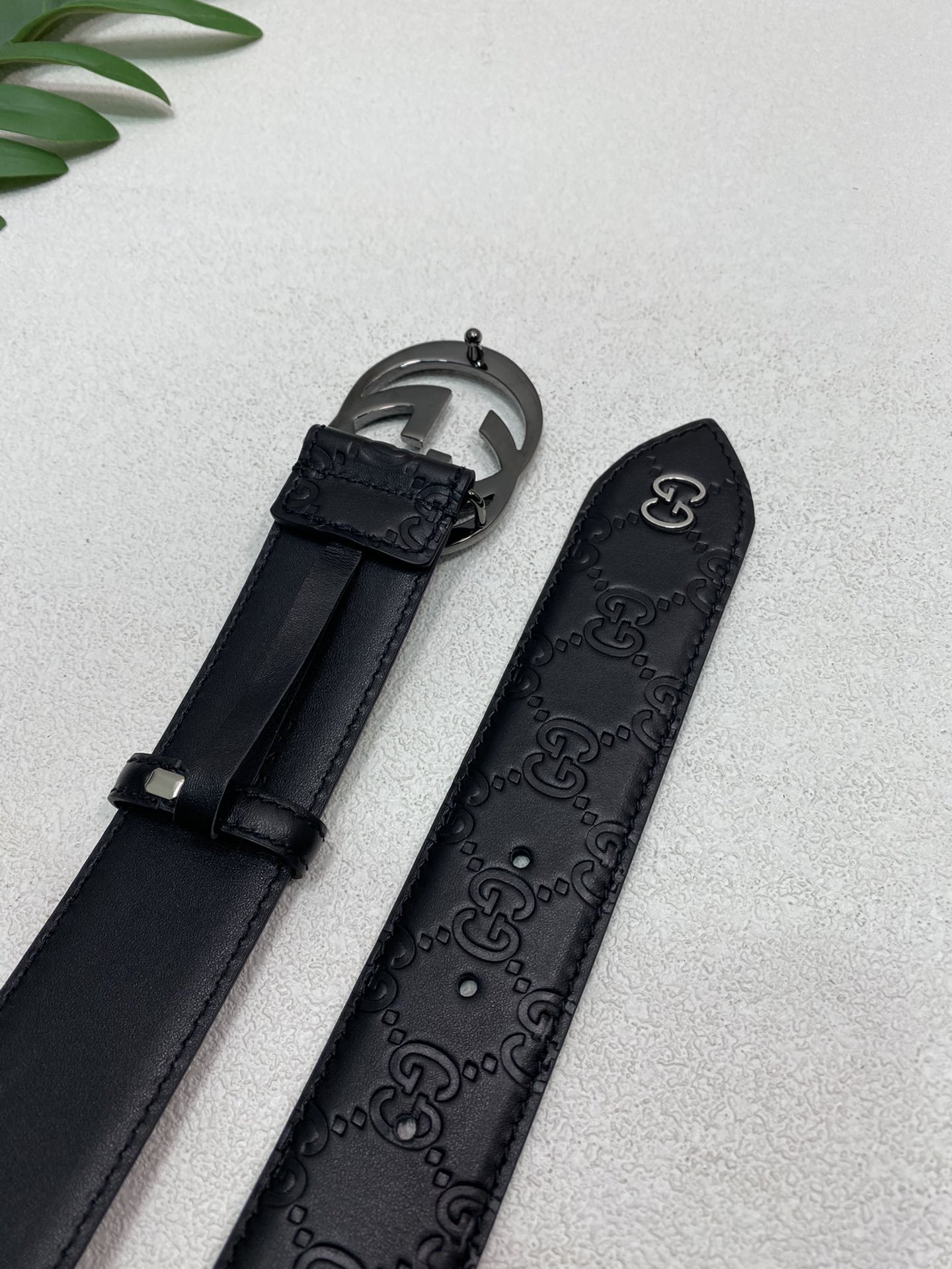 Gucci Leather Belt Top Grain Leather L