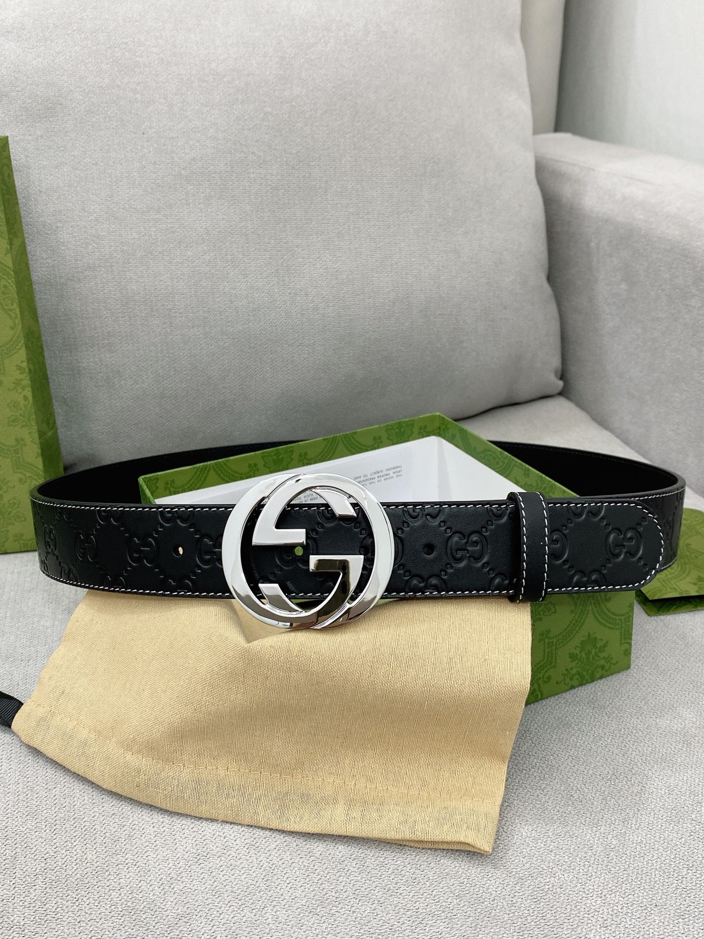 Gucci Basic Belt Top Grain Leather M