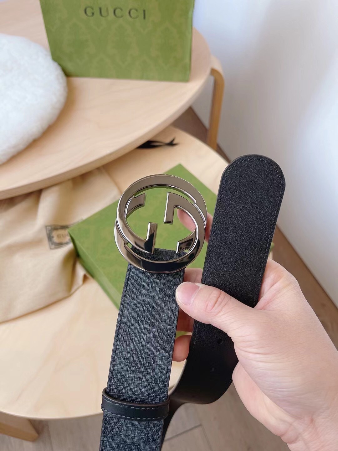 Gucci Male Basic Belt Canvas Black S-m