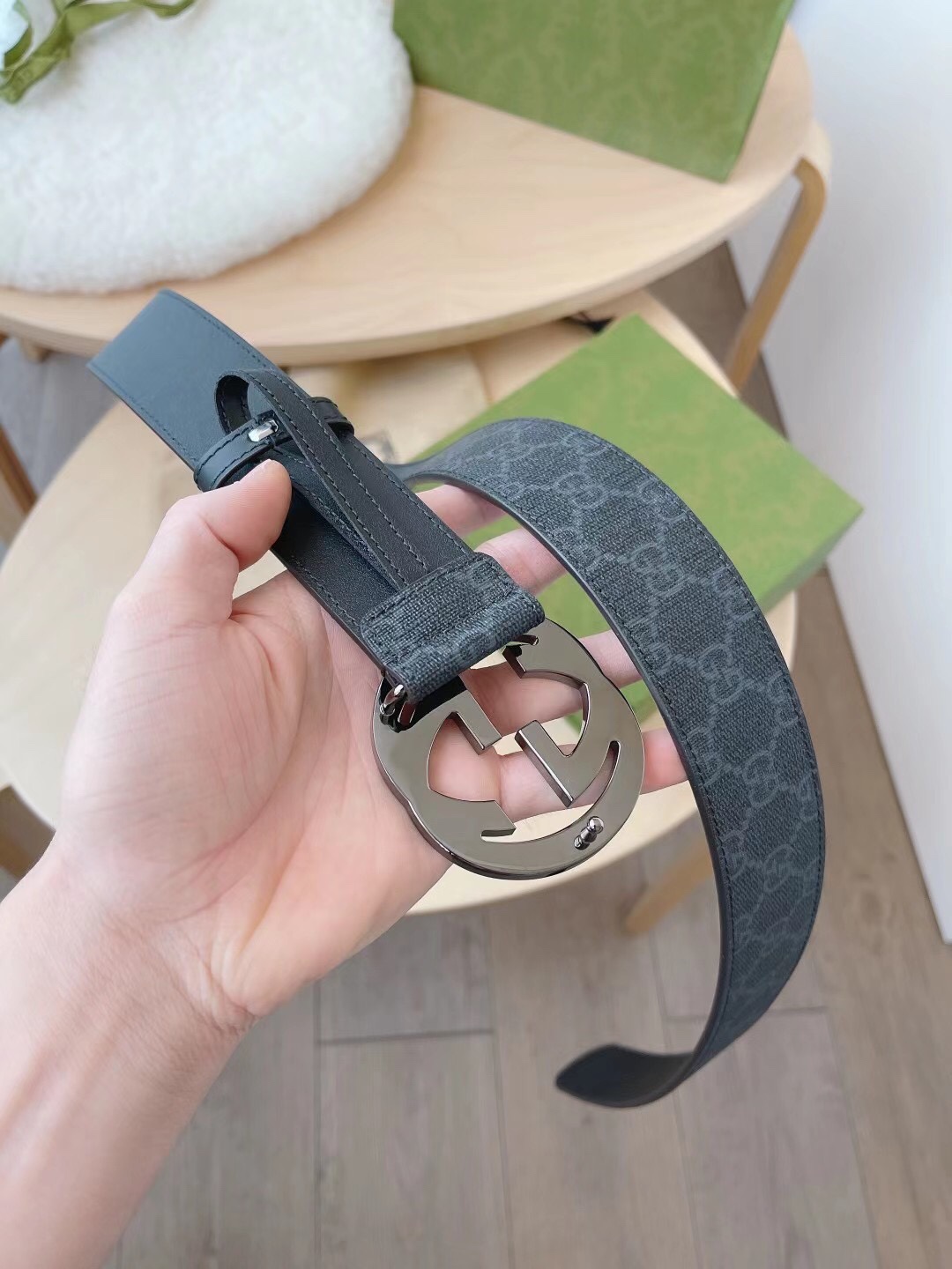 Gucci Male Basic Belt Canvas Black S-m