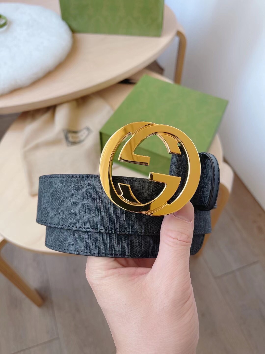 Gucci Male Basic Belt Canvas Black S-m