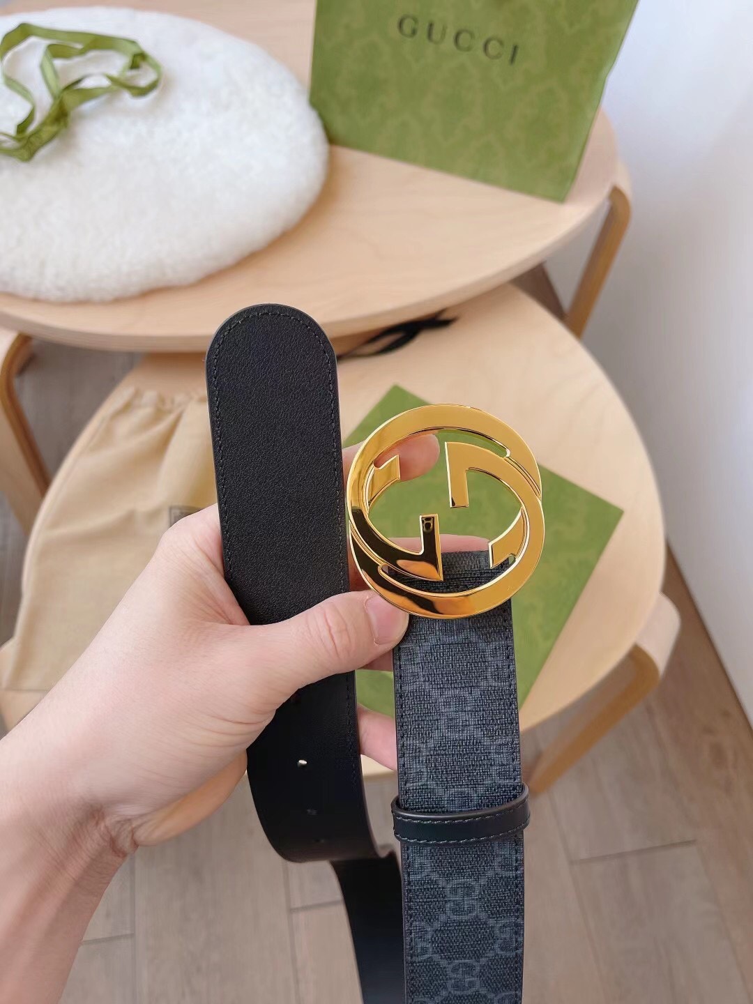 Gucci Male Basic Belt Canvas Black S-m