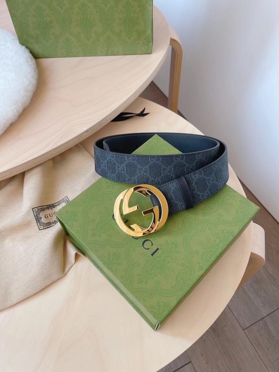 Gucci Male Basic Belt Canvas Black S-m