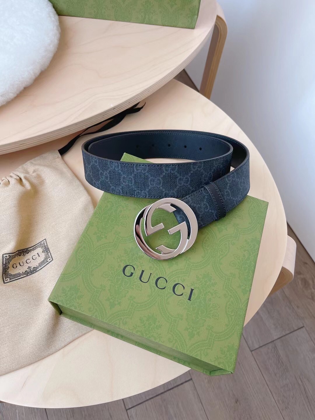 Gucci Male Basic Belt Canvas Black S-m