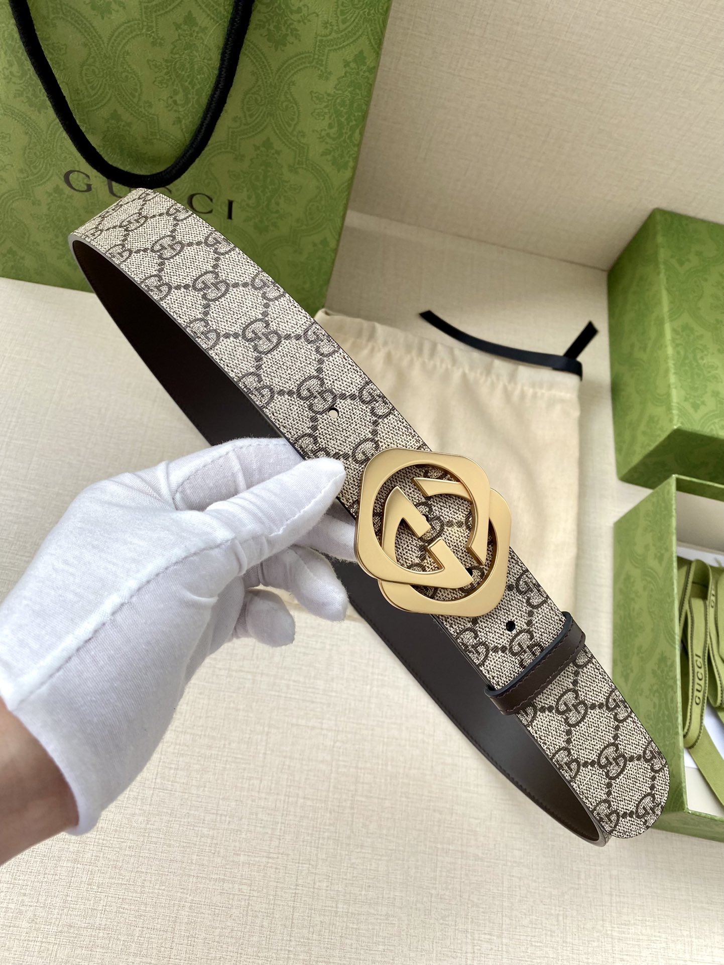 Gucci Male Basic Belt Cow Leather S-m