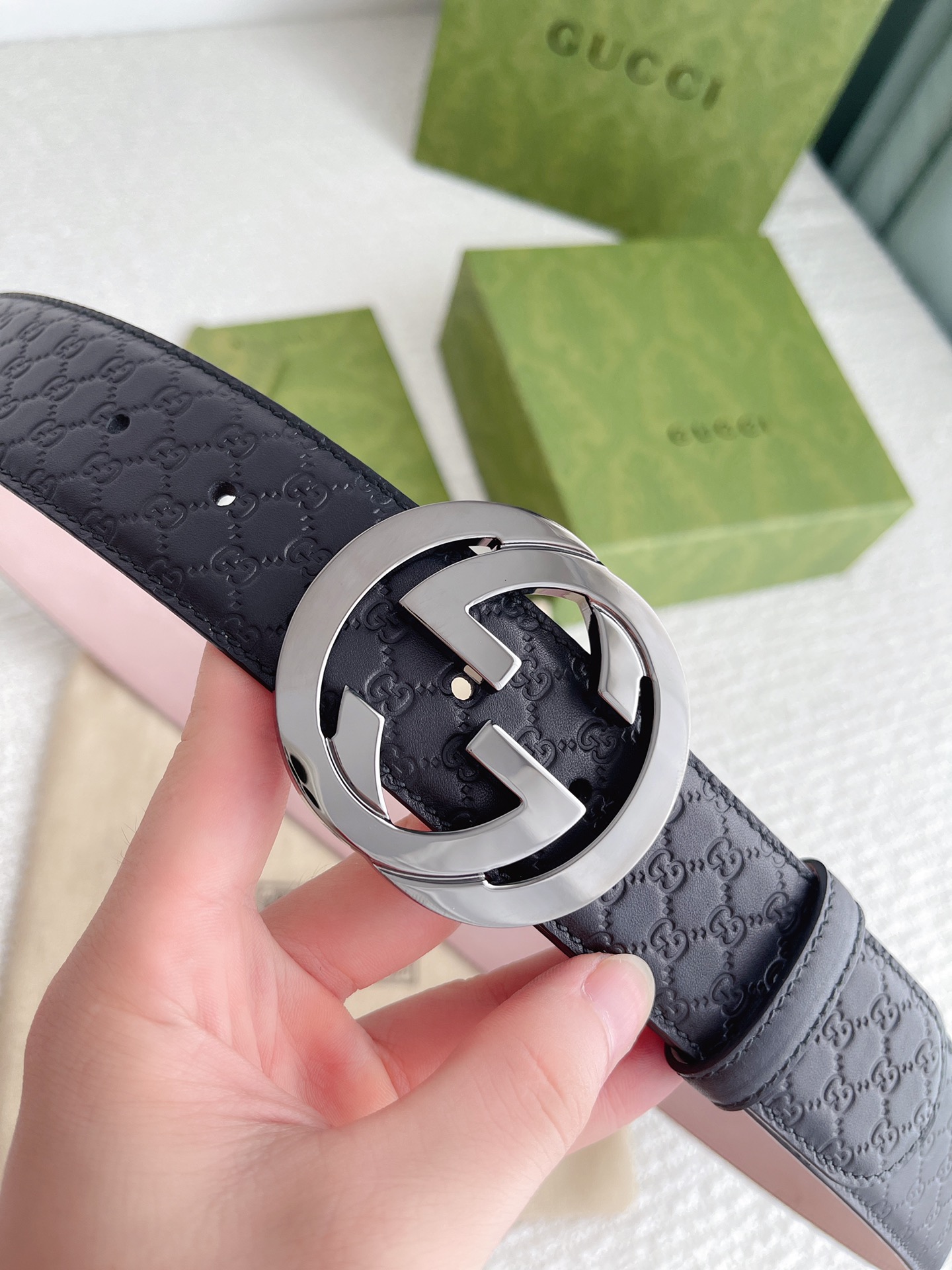 Gucci Basic Belt Cow Leather M