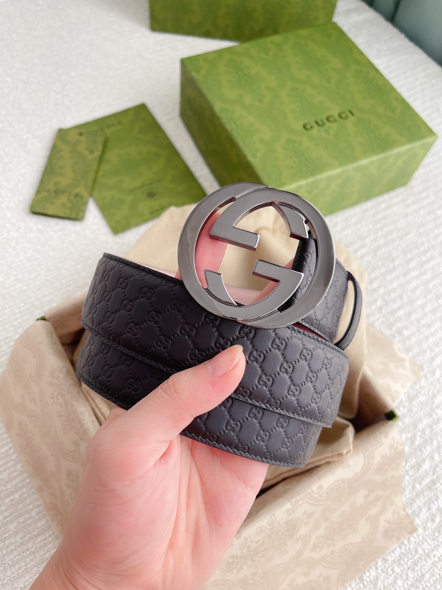 Gucci Basic Belt Cow Leather M