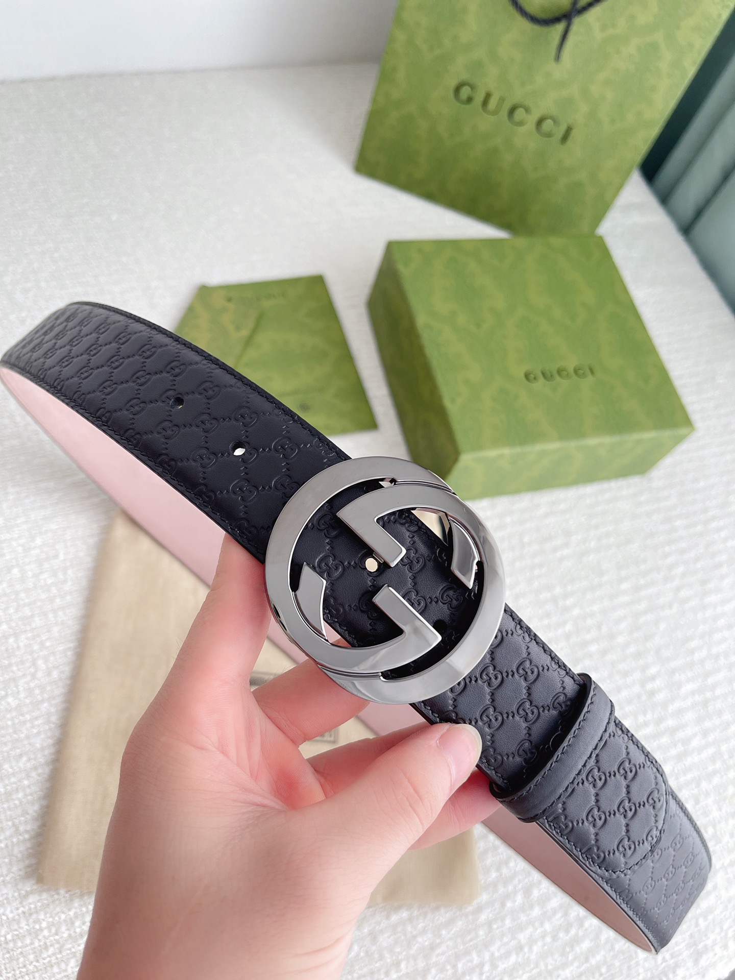 Gucci Basic Belt Cow Leather M