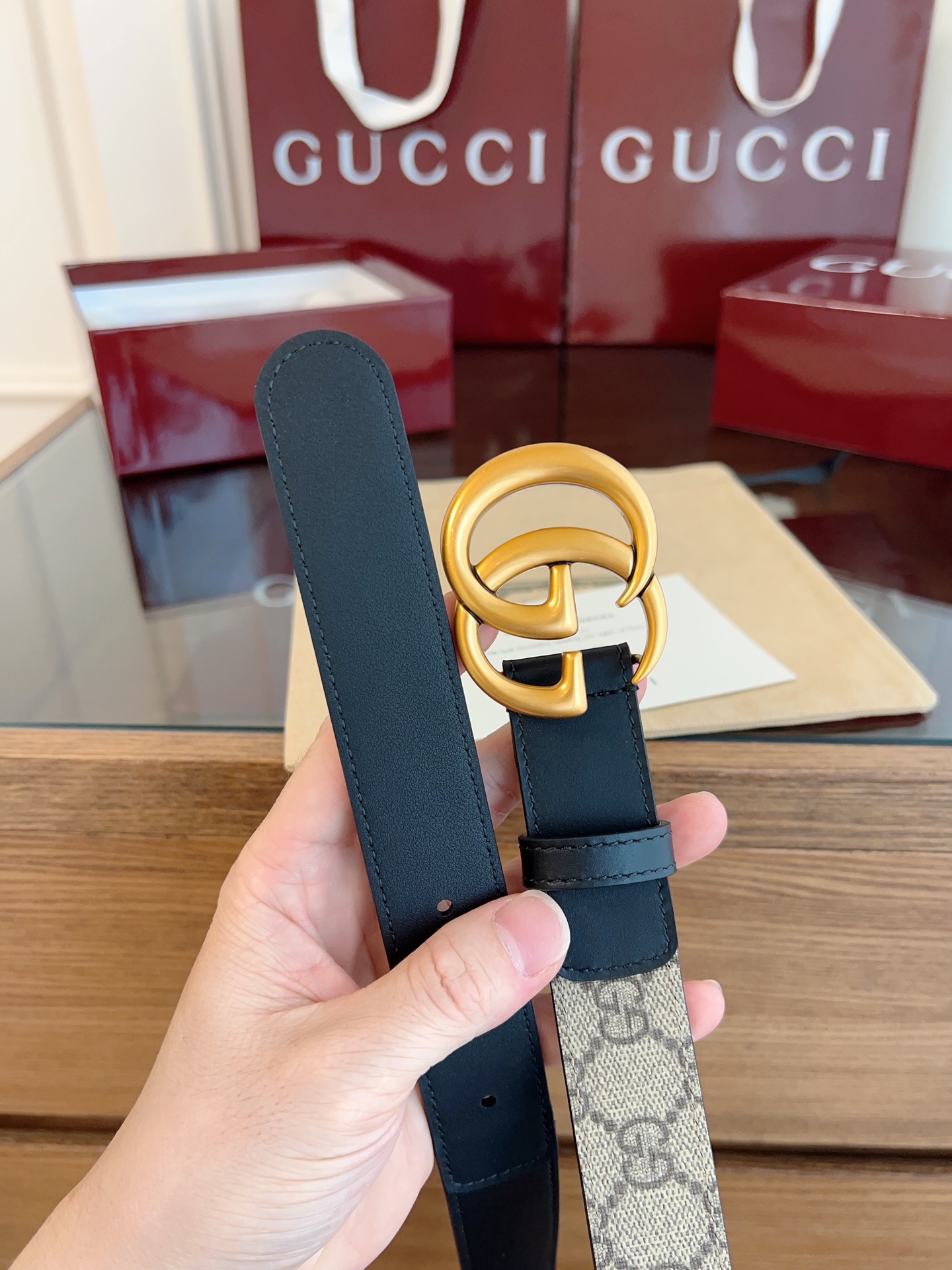 Gucci Basic Belt Cow Leather S-m-l