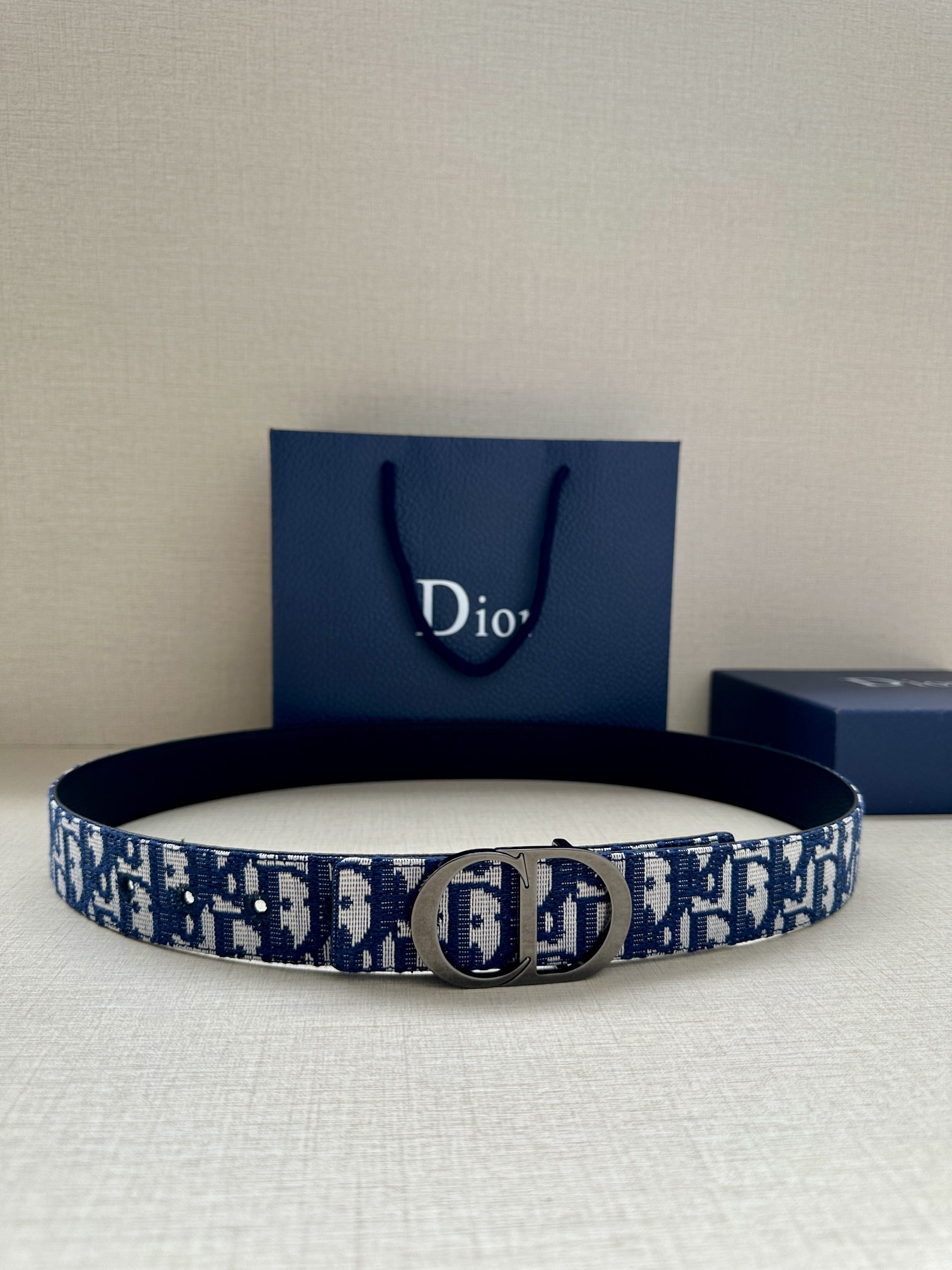 Basic Belt Cow Leather Gray M-l