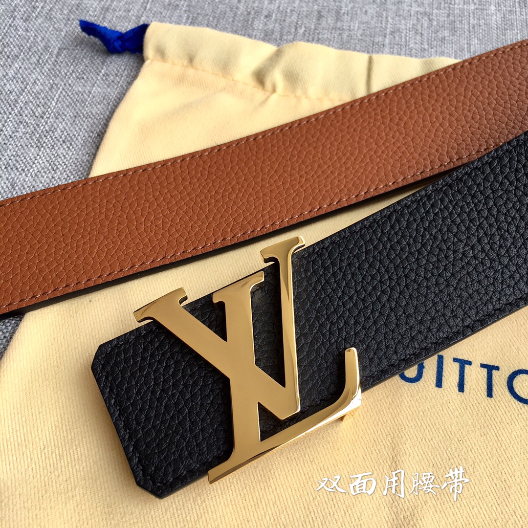 Louis Vuitton Male Leather Belt M-l