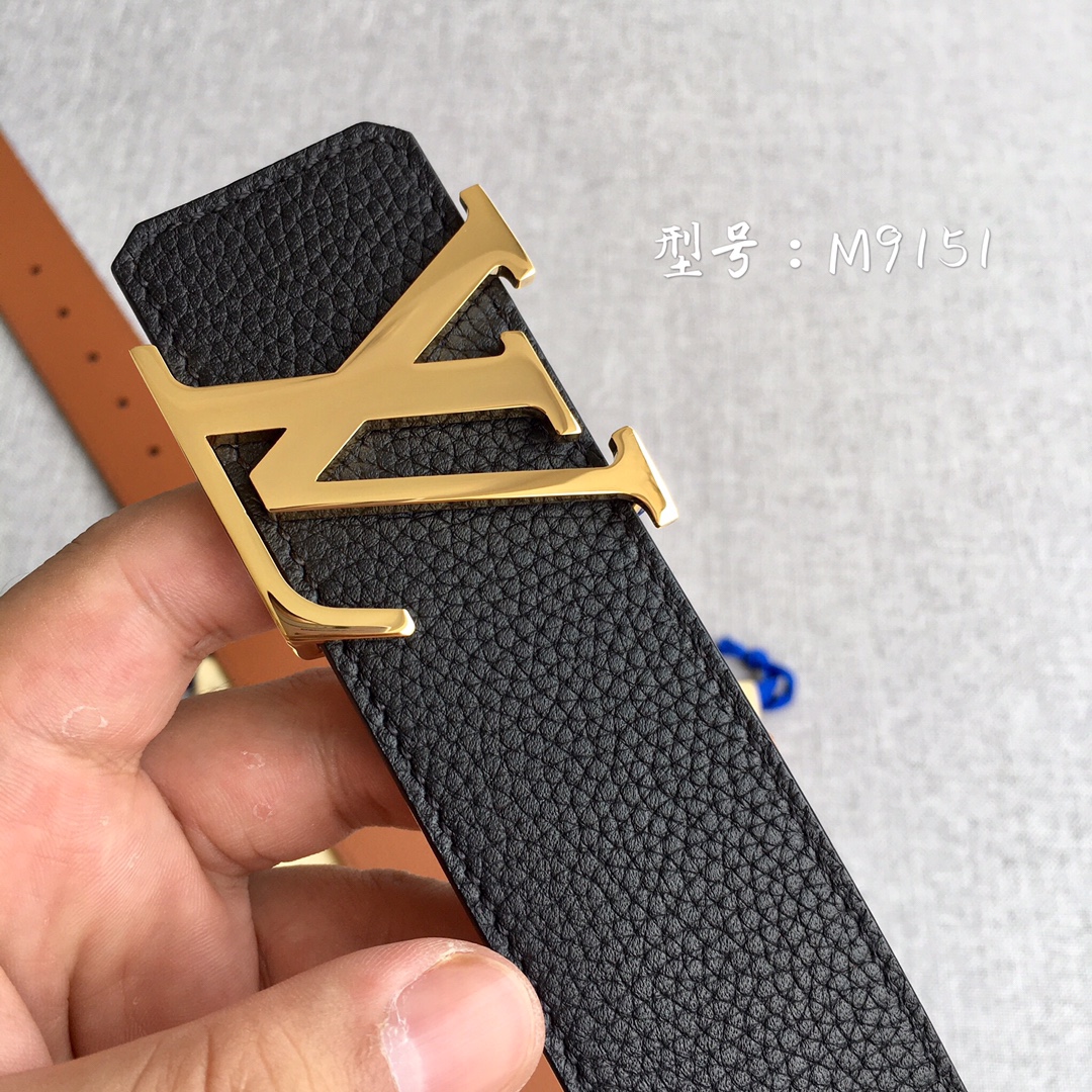 Louis Vuitton Male Leather Belt M-l