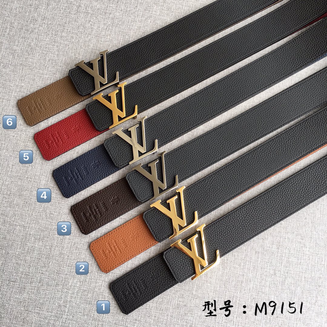 Louis Vuitton Male Leather Belt M-l