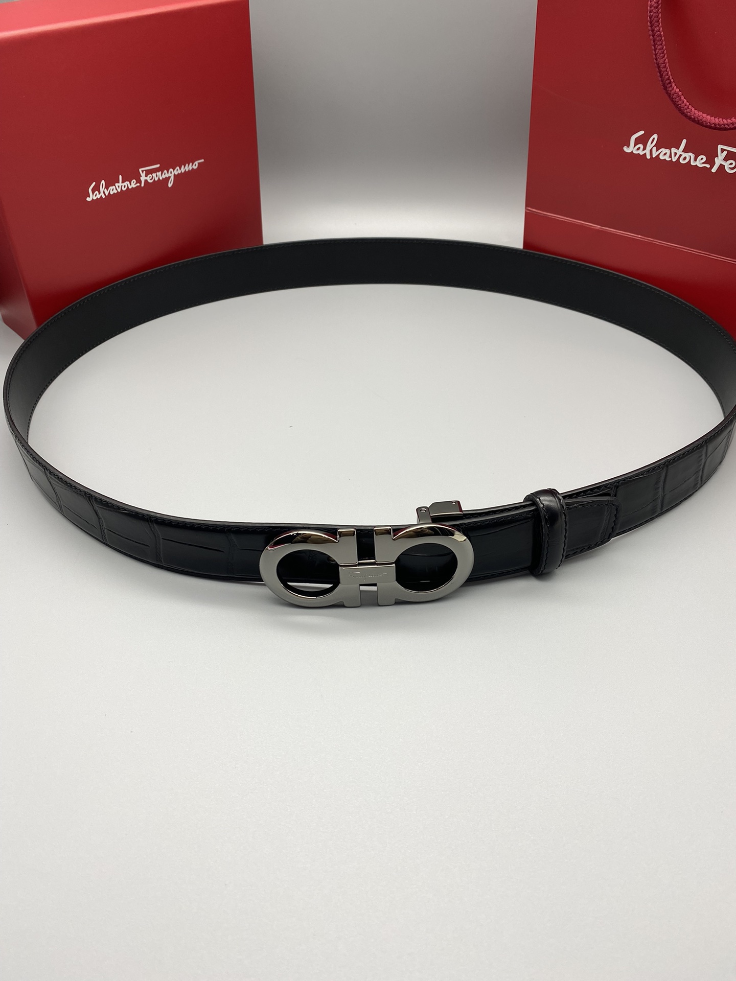 Salvatore Ferragamo Male Leather Belt Top Grain Leather M
