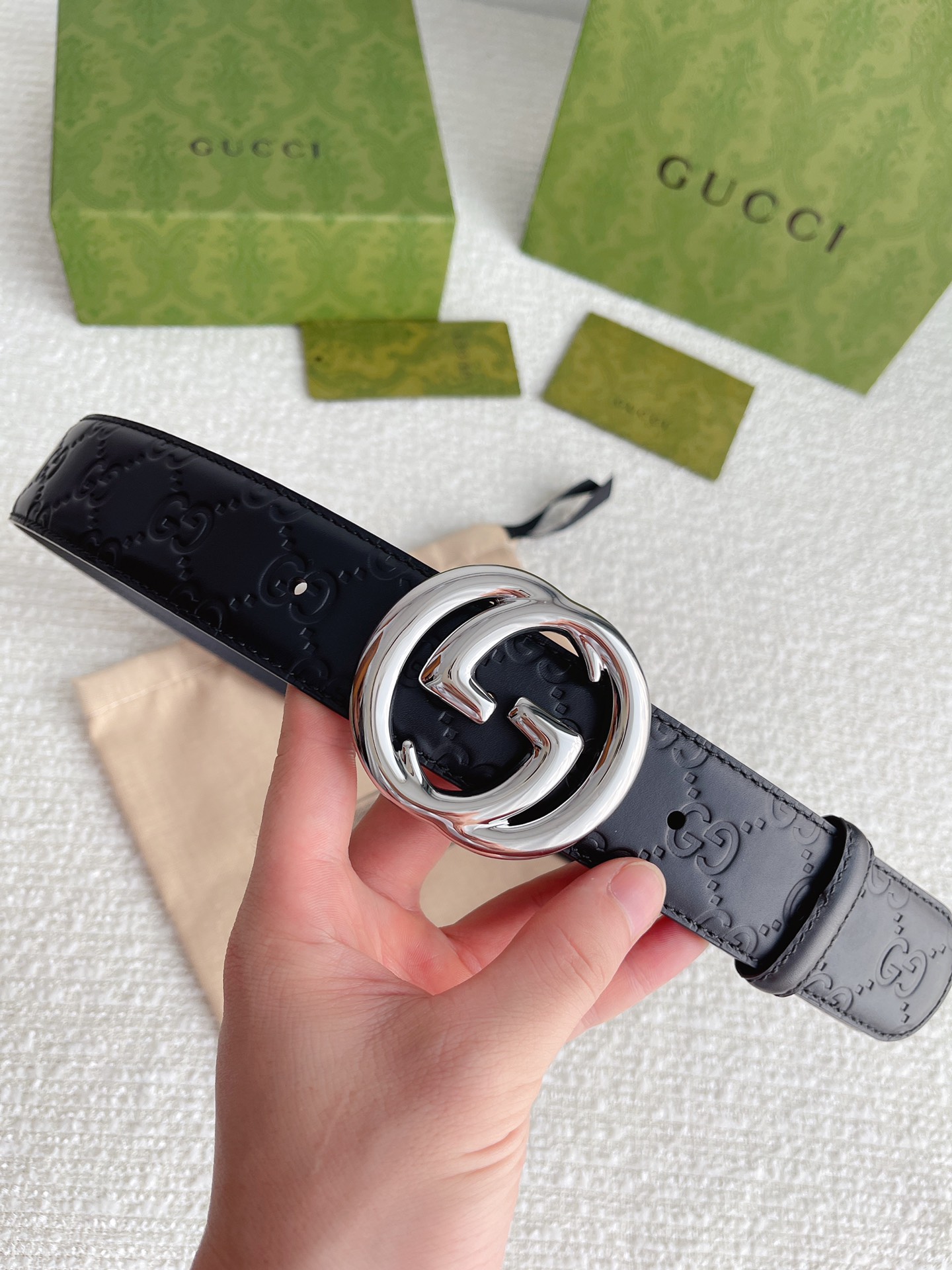 Gucci Basic Belt Cow Leather M