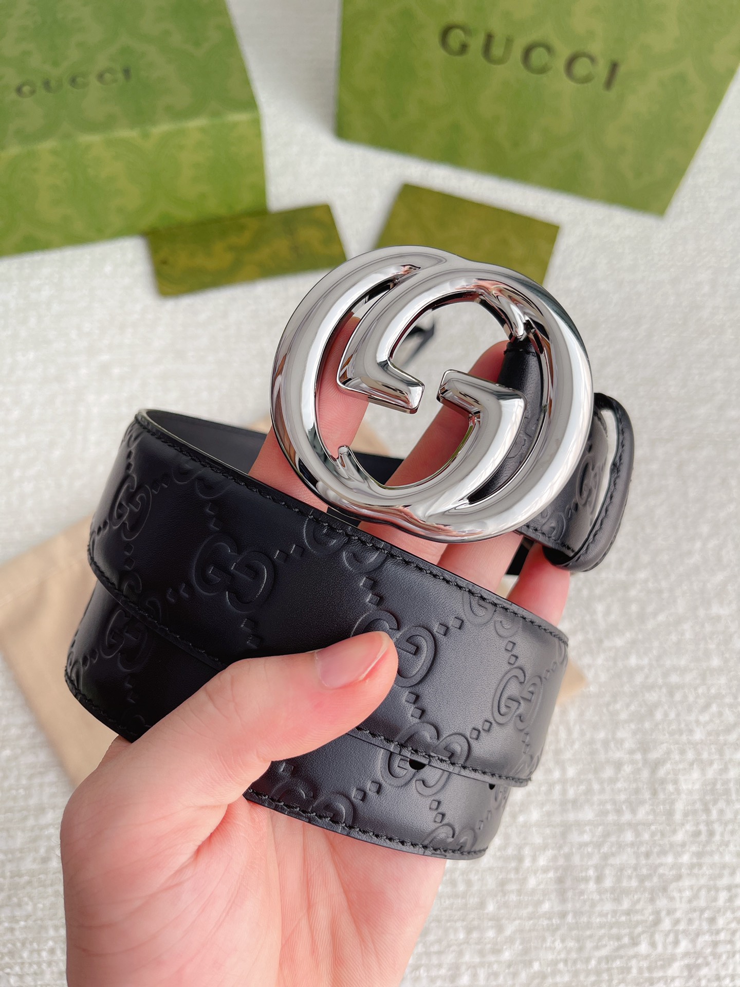 Gucci Basic Belt Cow Leather M