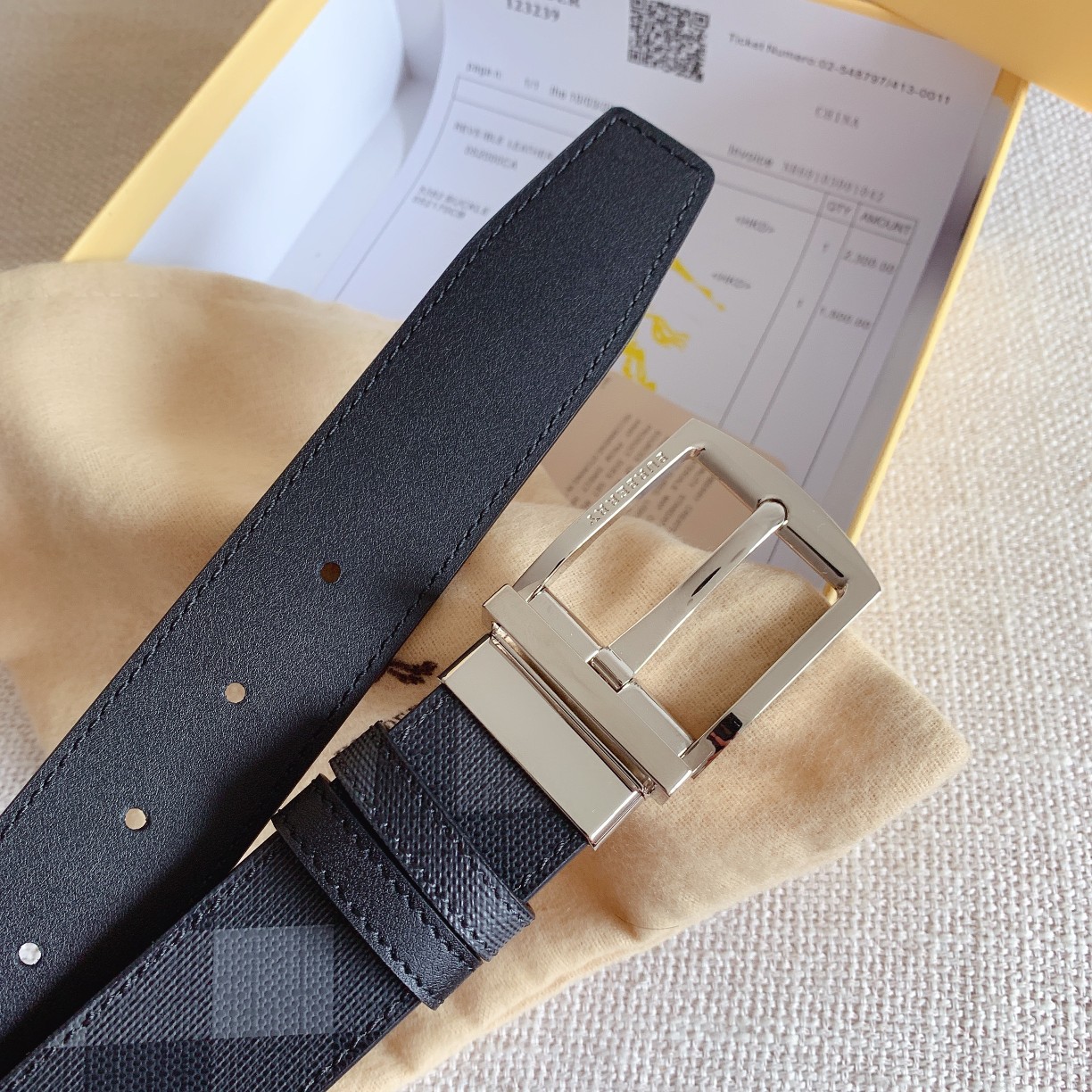 Burberry Basic Belt Cow Leather 34mm