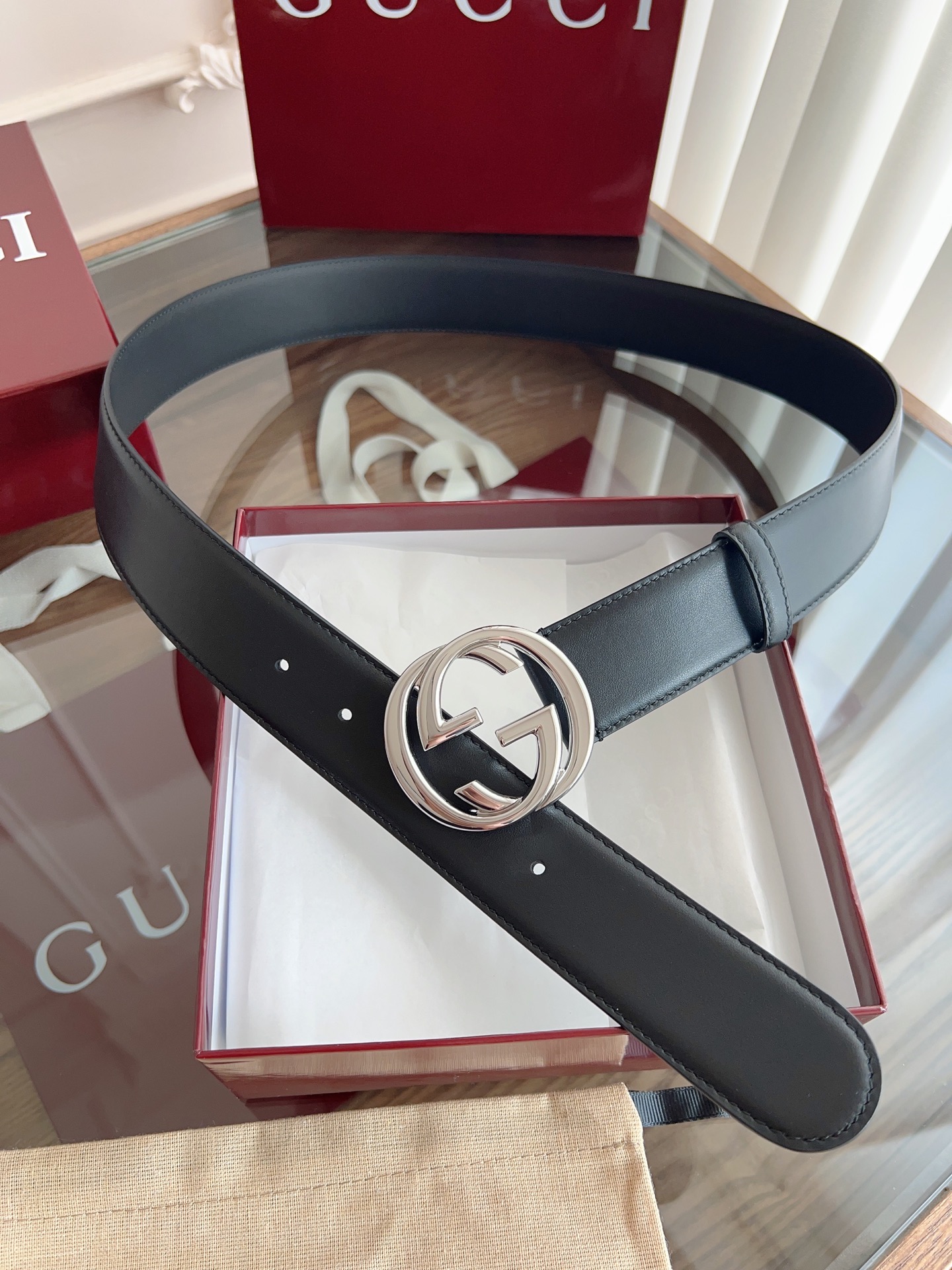 Gucci Male Basic Belt Cow Leather M-l