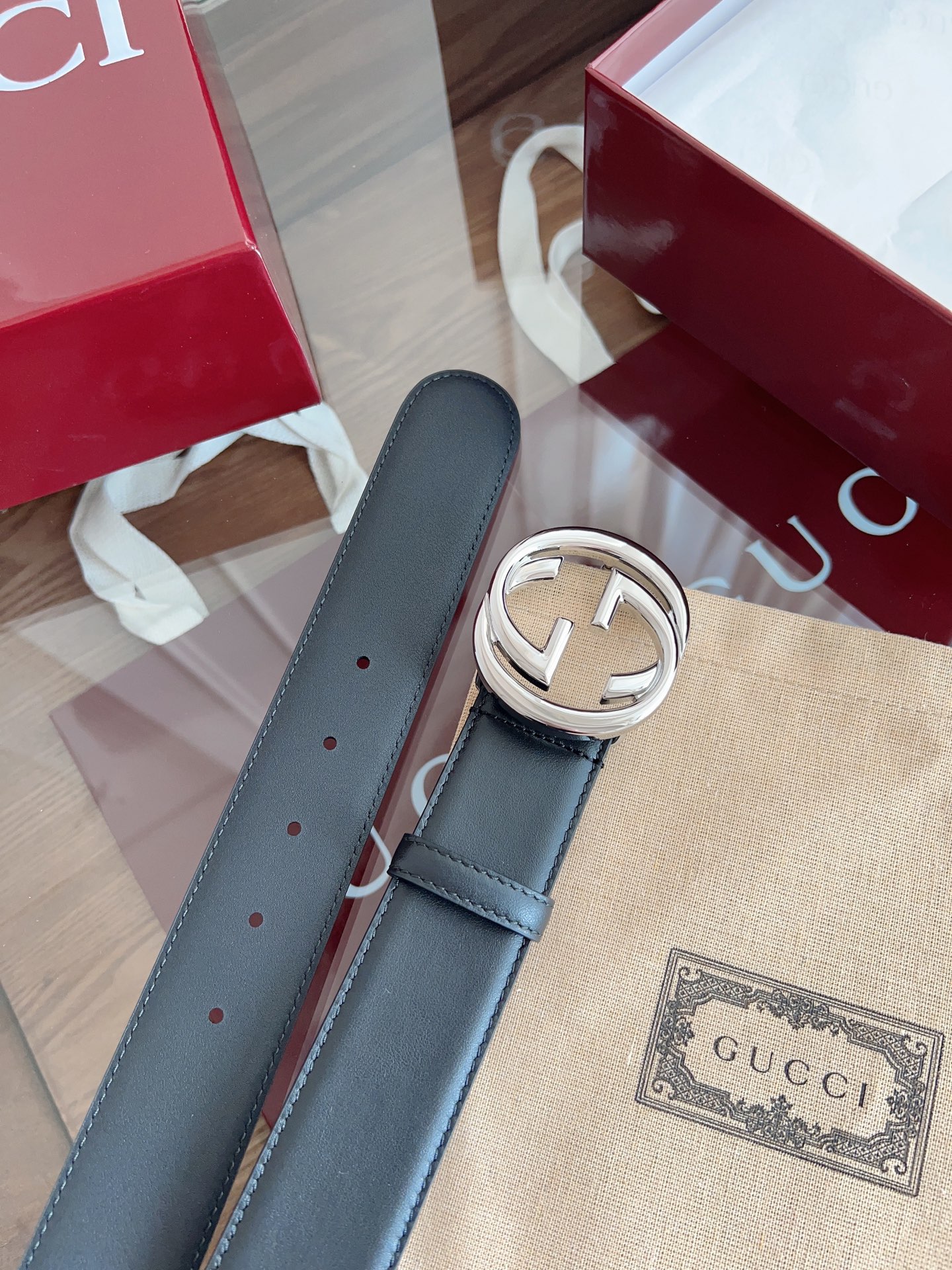 Gucci Male Basic Belt Cow Leather M-l
