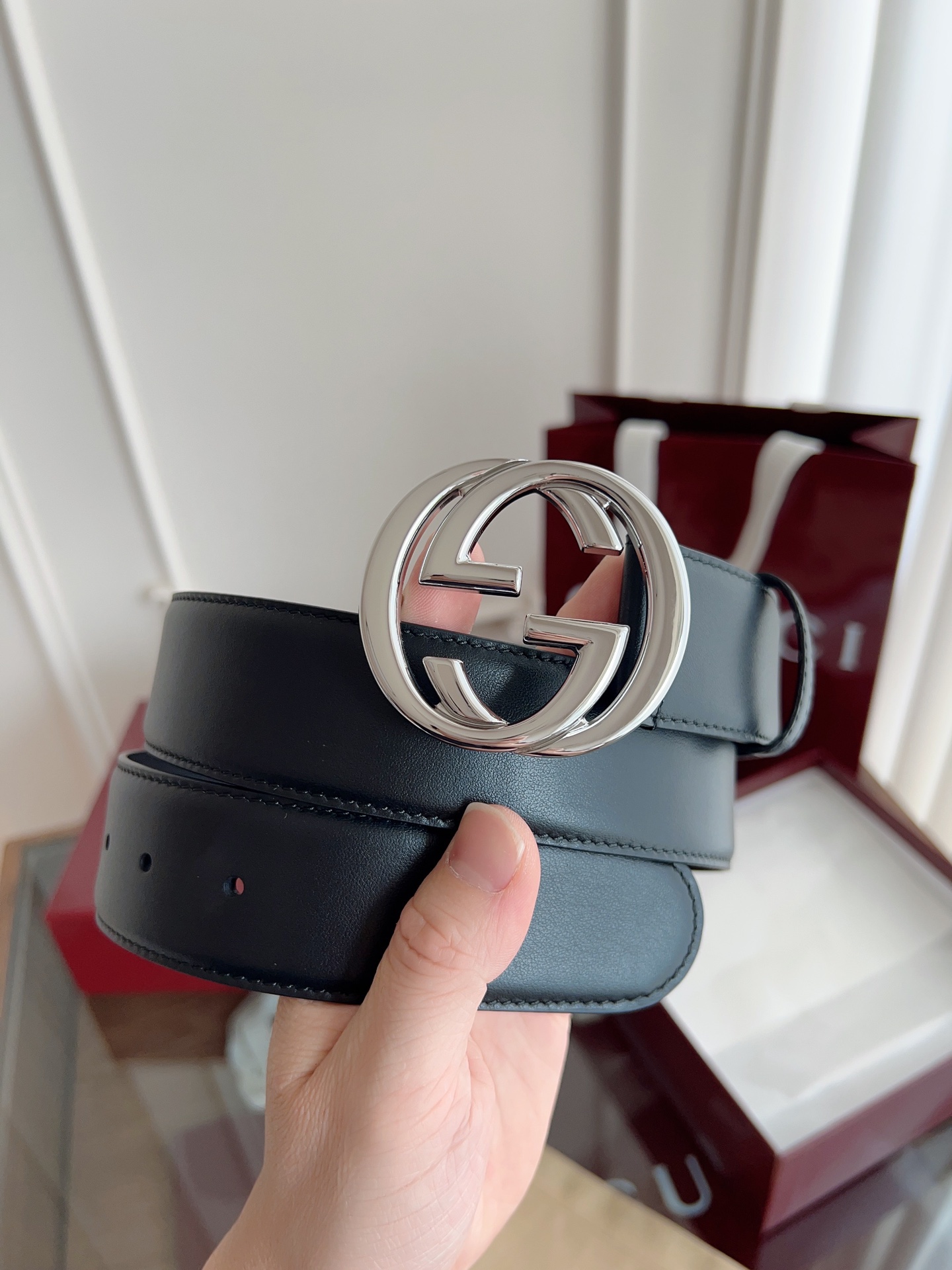 Gucci Male Basic Belt Cow Leather M-l