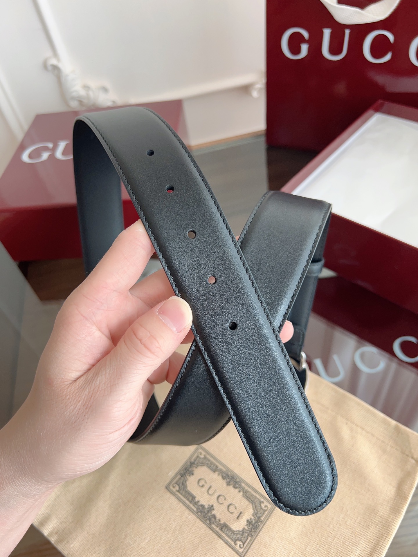 Gucci Male Basic Belt Cow Leather M-l