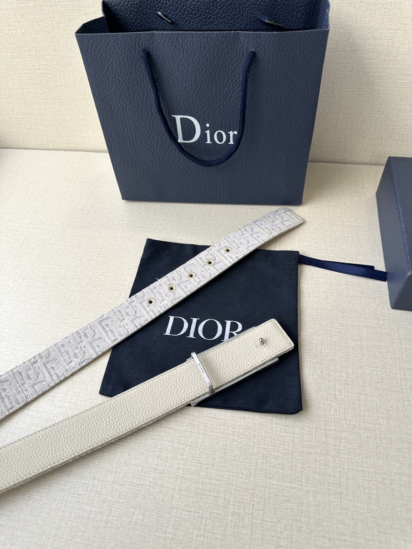 Dior Leather Belt Top Grain Leather M