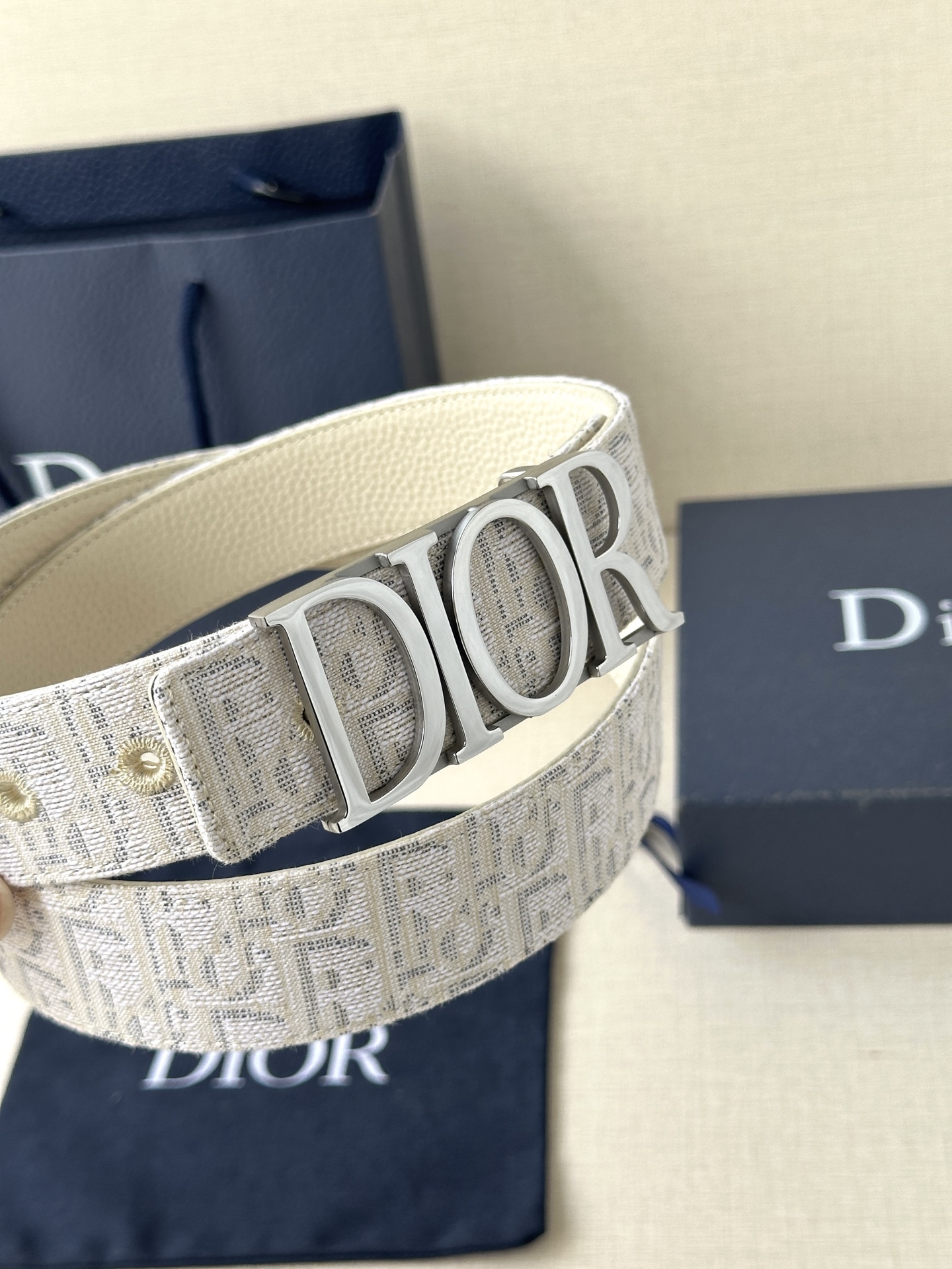 Dior Leather Belt Top Grain Leather M