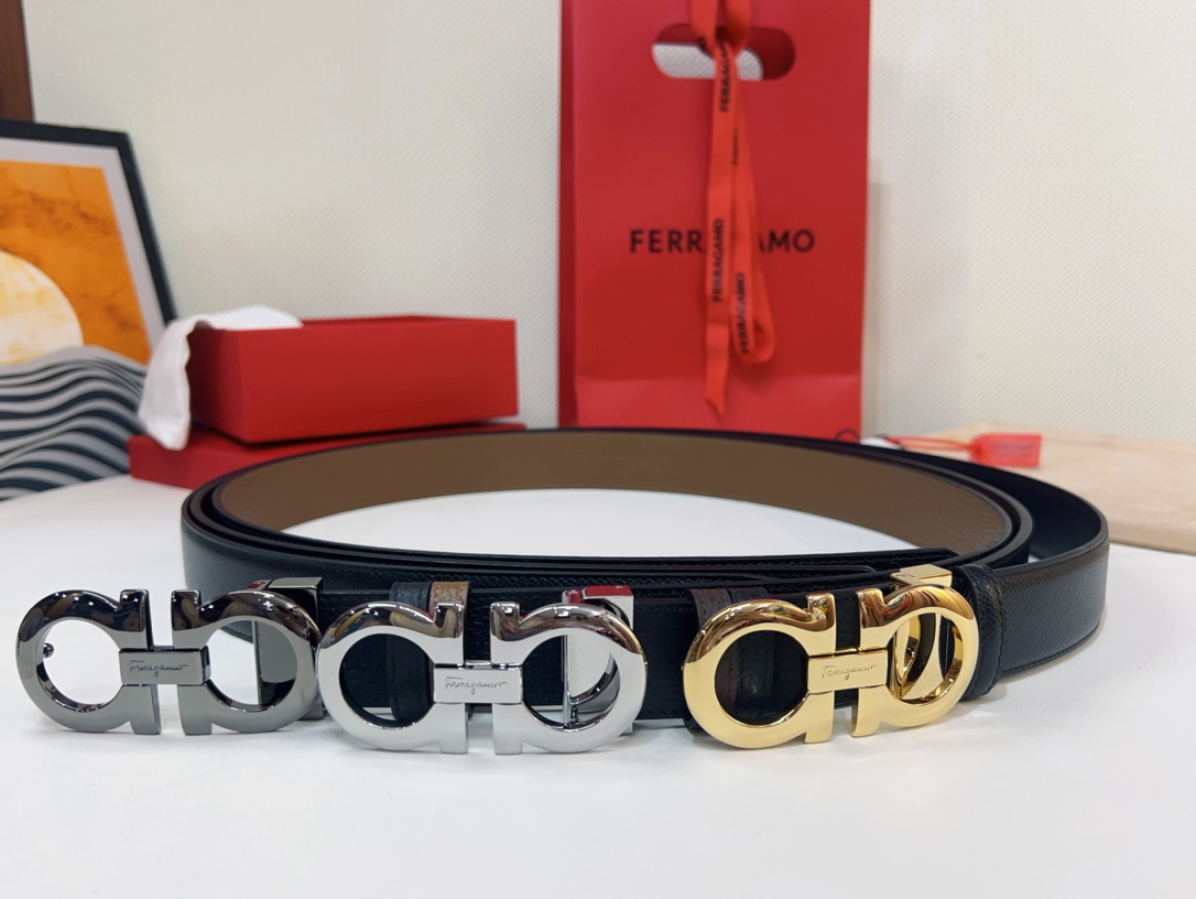 Male Leather Belt Cow Leather Gold Adjustable